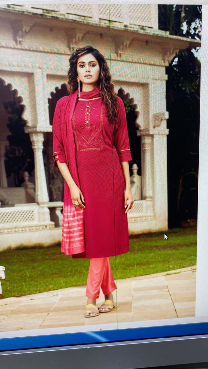 Art Riddhs Rrr Ethnic Wear South Cotton Heavy  Kurti With Dupatta Collection